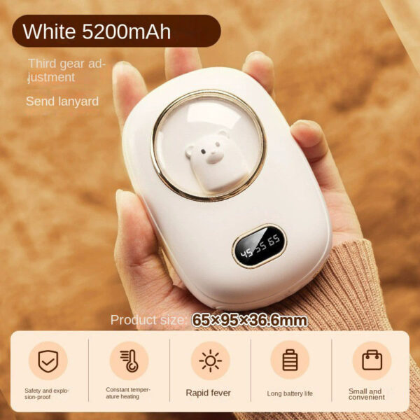 "2-in-1 Hand Warmer & Power Bank – Mini Space Number Display, Rechargeable Portable Heater" - Image 5