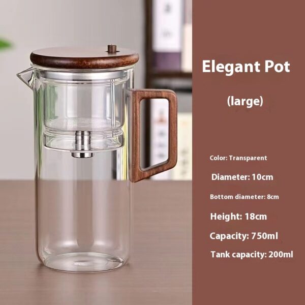 Borosilicate Full Glass Liner Tea Water Separation Tea Set - Image 5