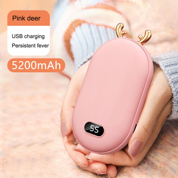 "2-in-1 Hand Warmer & Power Bank – Mini Space Number Display, Rechargeable Portable Heater" - Image 10