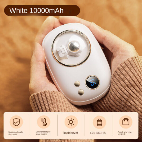 "2-in-1 Hand Warmer & Power Bank – Mini Space Number Display, Rechargeable Portable Heater" - Image 3