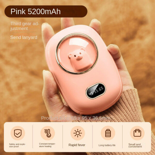 "2-in-1 Hand Warmer & Power Bank – Mini Space Number Display, Rechargeable Portable Heater" - Image 6