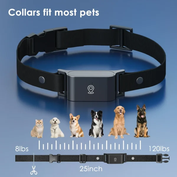 4G GPS Pet Tracker for Dogs Cats Waterproof GPS WIFI Location & Smart Activity Tracker Fashionable neck collar for iOS Android - Image 4