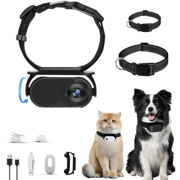 Waterproof 4G GPS Pet Tracker+Mini Body Camera for Dogs Cats Outdoor Adventures 2 in1 Smart Collar with Tracking Video Recording - Image 6