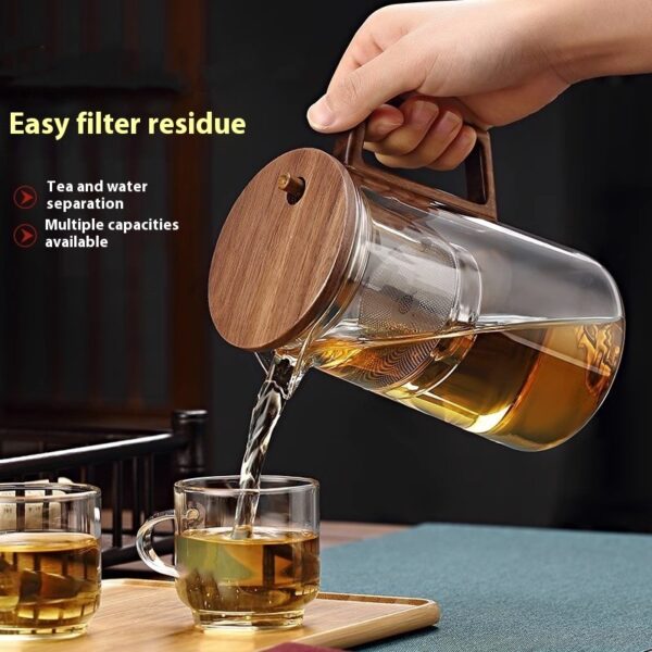Borosilicate Full Glass Liner Tea Water Separation Tea Set - Image 8