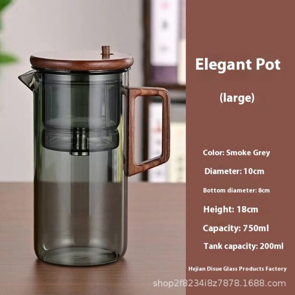 Borosilicate Full Glass Liner Tea Water Separation Tea Set - Image 3