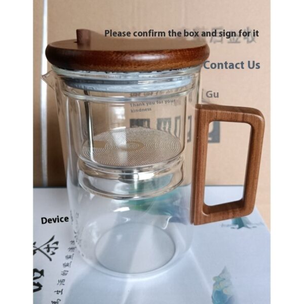 Borosilicate Full Glass Liner Tea Water Separation Tea Set - Image 2