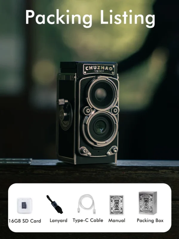 Mini Retro Digital Camera with 1.54inch Screen 1080p Video 12MP Photos Compact - Image 2