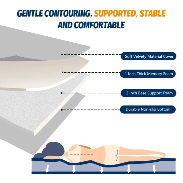 WESTTUNE Portable Memory Foam Mattress with Travel Bag – For Home, Camping & Car Use - Image 4