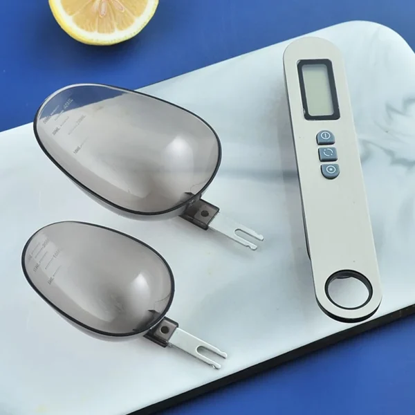Digital Kitchen Scale with LCD Display and 2 Spoon Heads for Measuring Food 25cm - Image 2
