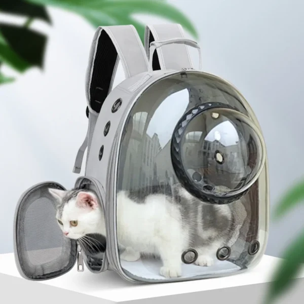 Luxury Cat Space Capsule Transparent Backpack - Image 4