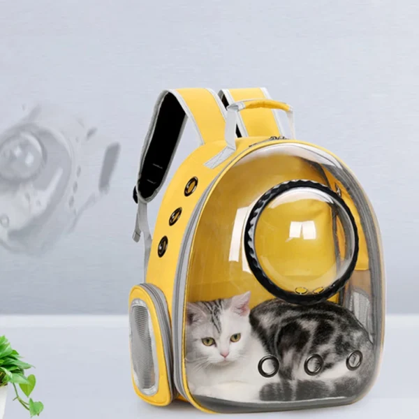 Luxury Cat Space Capsule Transparent Backpack - Image 3