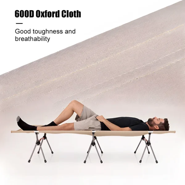 WESTTUNE Camping Cot with Leg Extenders Portable Folding Bed Ultralight Aluminum Alloy Sleeping Cot for Outdoor Hiking Travel - Image 2