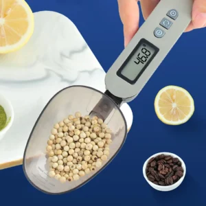 Digital Kitchen Scale with LCD Display and 2 Spoon Heads for Measuring Food 25cm