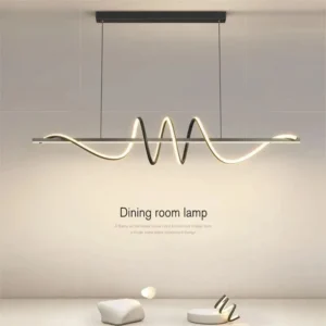 Modern Dining Linear Wavy Pendant Light