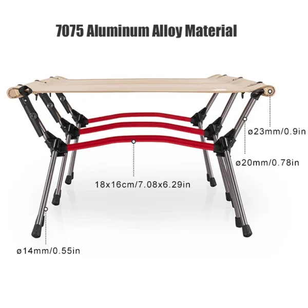 WESTTUNE Camping Cot with Leg Extenders Portable Folding Bed Ultralight Aluminum Alloy Sleeping Cot for Outdoor Hiking Travel - Image 3