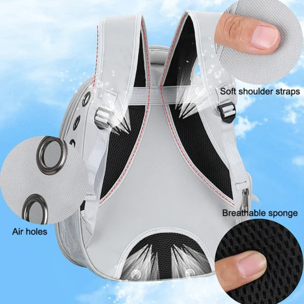 Luxury Cat Space Capsule Transparent Backpack - Image 5