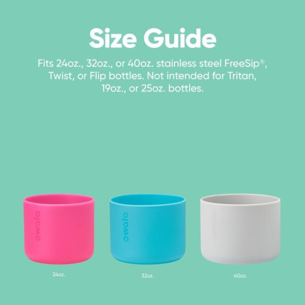 Silicone Water Bottle Boot, Anti-Slip Protective Sleeve for 25 Ounces, Blue - Image 4