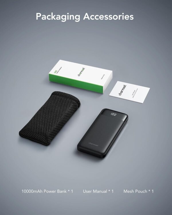 Portable Charger with Built in Cables, Cords Wires Dark - Image 8