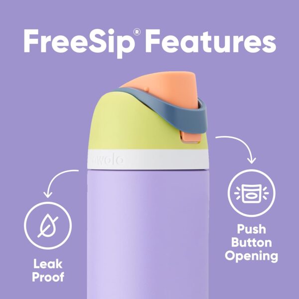 FreeSip Insulated Stainless Steel Water Bottle with Straw 24 Ounces, Denim - Image 3