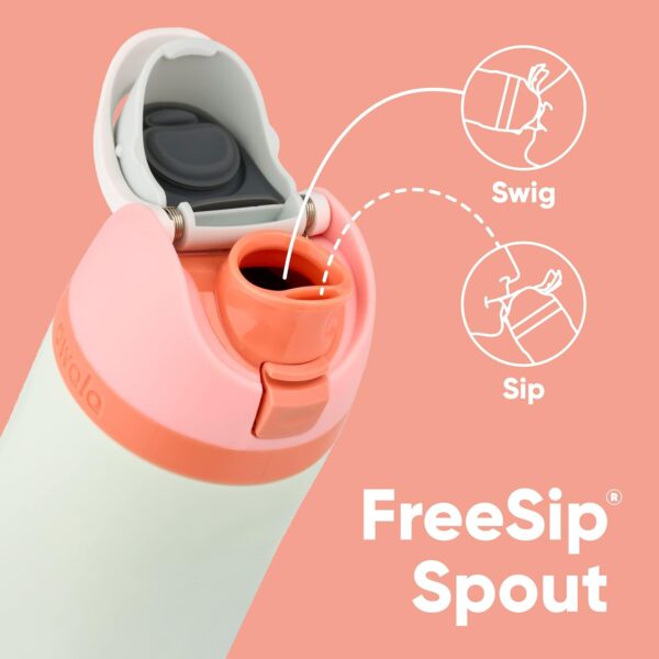 FreeSip Insulated Stainless Steel Water Bottle with Straw 24 Ounces, Denim - Image 2