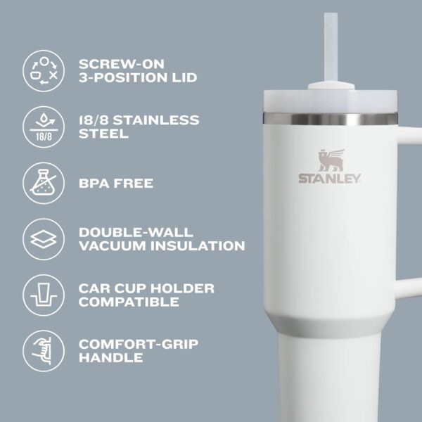 Stanley Quencher H2.0 Tumbler with Handle and Straw 40 oz 40 Ounces, Stargaze - Image 4