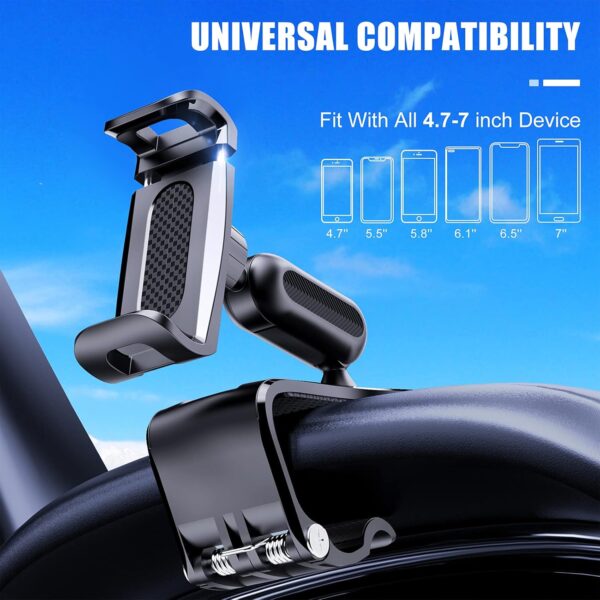 360 Degree Rotation Dashboard Cell Phone Holder for Car Clip Mount black - Image 5
