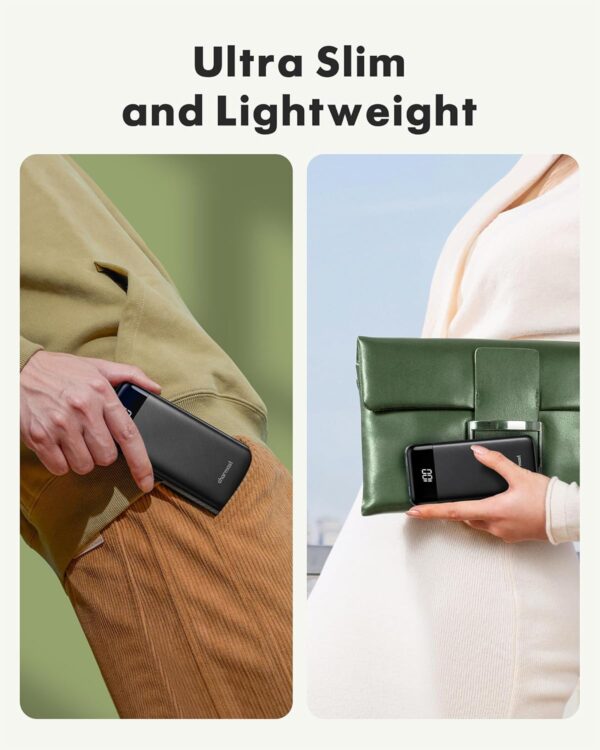Portable Charger with Built in Cables, Cords Wires Dark - Image 6