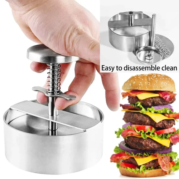 2025 Hamburger Press Hamburger Patty Maker 304 Stainless Steel Non-Stick Burger Press for Making Meat Patties and Thin Burgers - Image 4