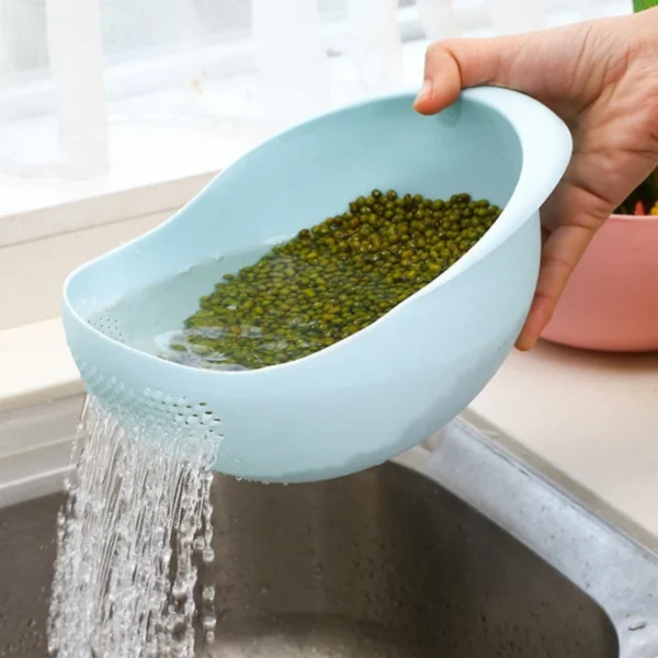 2-In-1 Rice Strainer Beans Washer Strainers And Colanders-Washing Bowl For Vegetables And Fruits - Image 5