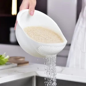 2-In-1 Rice Strainer Beans Washer Strainers And Colanders-Washing Bowl For Vegetables And Fruits